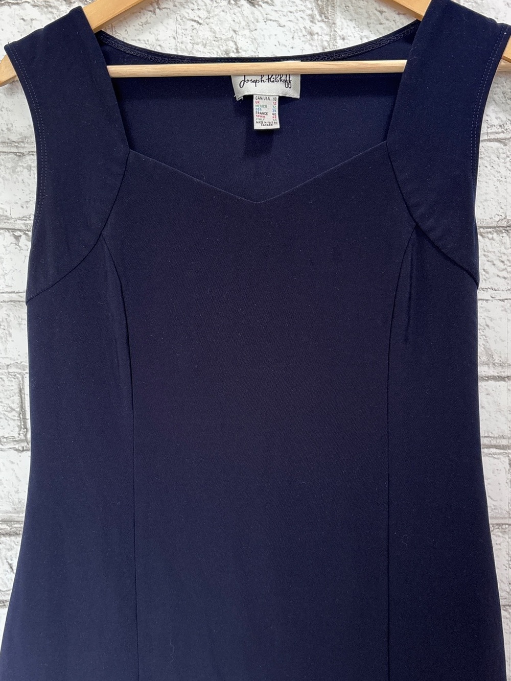 Joseph Ribkoff Navy Sleeveless Sweetheart Neck Tank